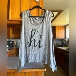 Cute Hi with Hawaiian islands women’s tank top. Size XL